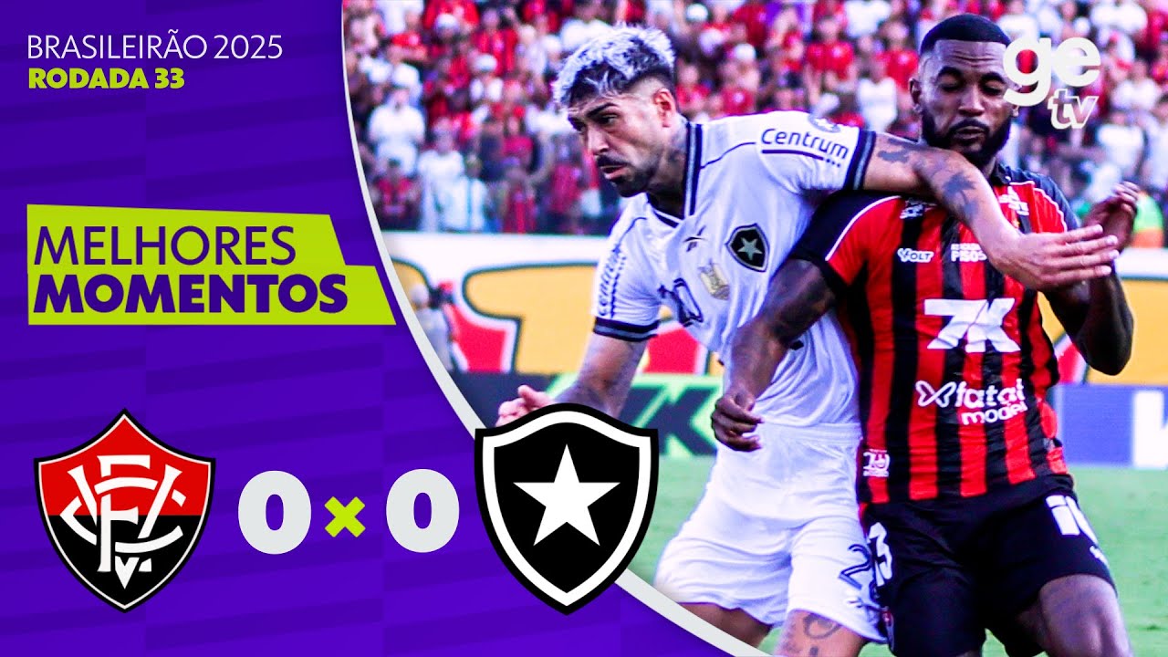 VÍDEO | Melhores momentos de Vitória 0x0 Botafogo pela 33ª rodada do Brasileirão VÍDEO | Melhores momentos de Vitória 0x0 Botafogo pela 33ª rodada do Brasileirão