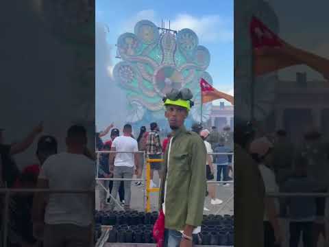 Entrada de por la tarde barrio San Salvador parrandas de Remedios Villa Clara Cuba 🇨🇺 2025