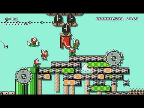 Mario's Moving Castle by Buttons - Super Mario Maker - No Commentary 1bl