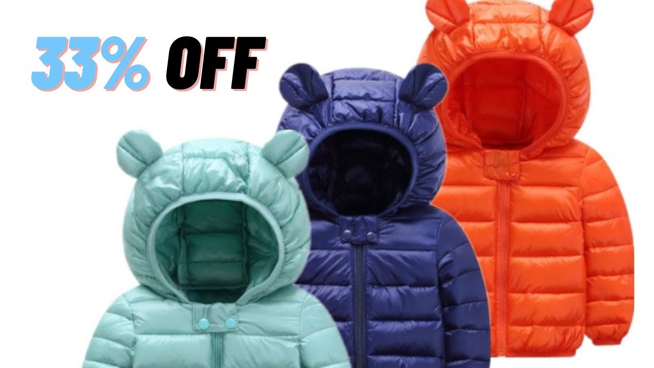 CASACO INFANTIL COM CAPUZ DE ORELHAS de 1 a 4 anos FEMININO e MASCULINO