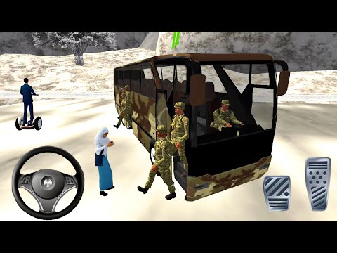 US Offroad Army Soldier Transport Bus Driving Simulator - Android Gameplay