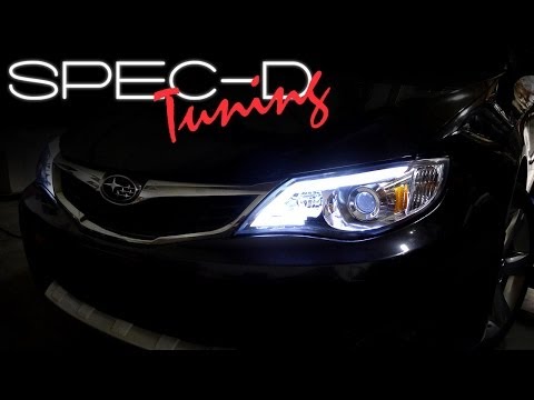 SPECDTUNING INSTALLATION VIDEO: 2008 -2014 SUBARU IMPREZA PROJECTOR HEADLIGHTS