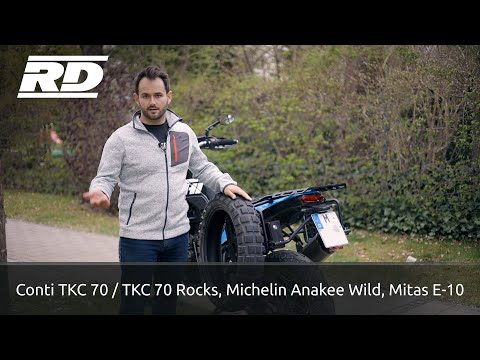 Reifen Erfahrung: Conti TKC 70, TKC 70 Rocks, Michelin Anakee Wild und Mitas E-10