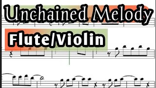 Download lagu Unchained Melody I Flute or Violin Sheet Music Bac... mp3