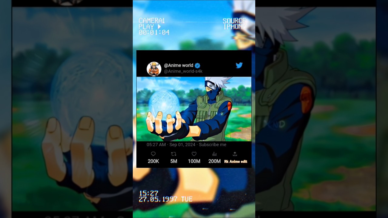 Naruto see 👀 Kakashi use this Rasengan Naruto see shoked⚡#kakashi //:👿☠💀 #naruto #rasengan