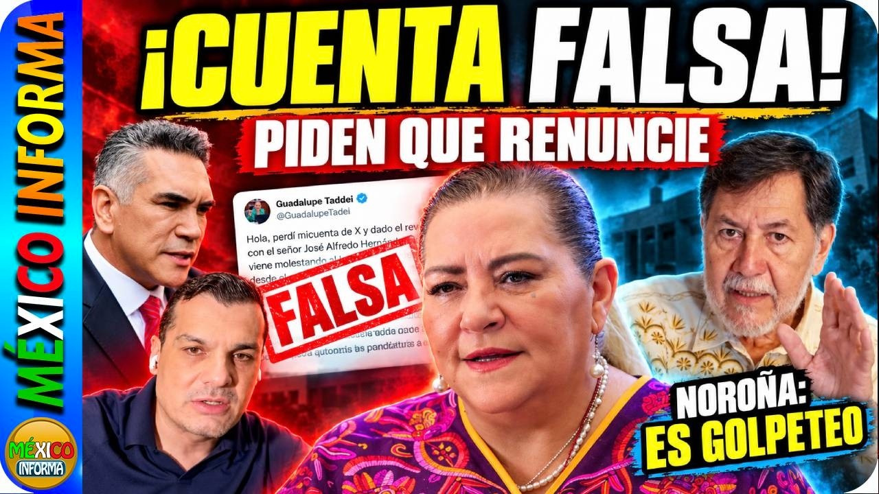 PRIAN PIDE QUE RENUNCIE TADDEI DEL INE Y ACUSAN A MORENA DE PROTEGERLA. NOROÑA RESPONDE. ES GOLPETEO