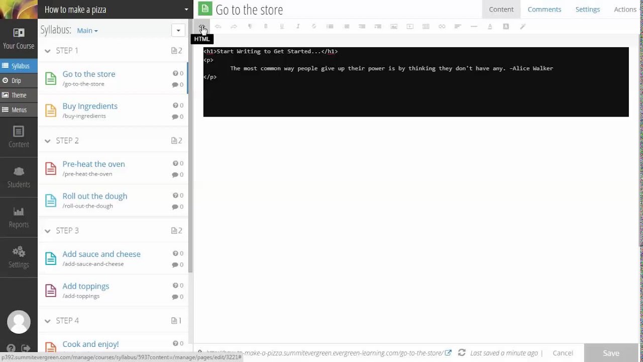 Summit Evergreen - how to create a product