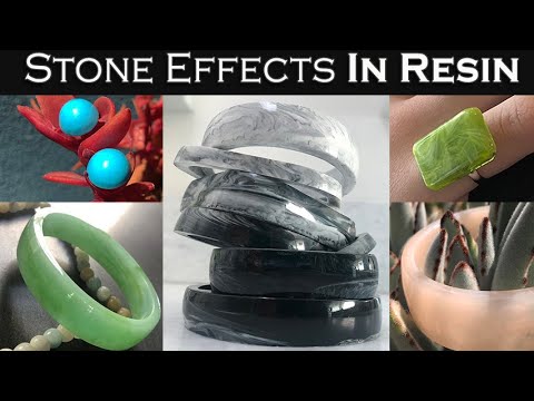 Create Marble, Jade, Rose Quartz, Jasper, Turquoise in resin - DIY tutorial by little-windows.com