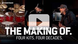 Video thumbnail for Drumology EZX – The Making Of | Vintage Drum Eras for EZdrummer 3 & Superior Drummer 3 by Toontrack