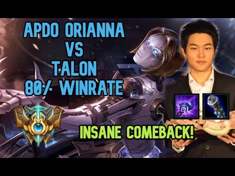 Apdo/Dopa Orianna vs Talon | Mid | Korean Challenger 80% Winrate Soloq Patch 10.19