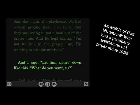 Prophecies "William Branham" is coming, Assemblies of God, & Mormon Sect,  Documented Decades Before