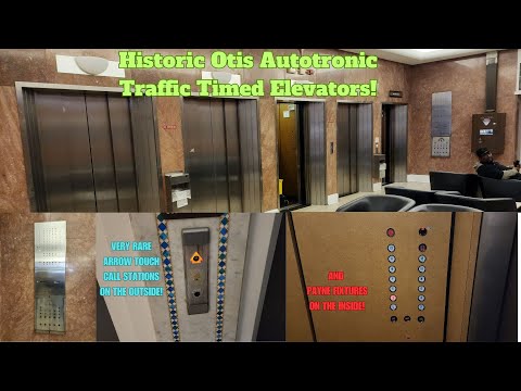 HISTORIC 1950s Otis Autotronic Traffic Timed Elevators at The City Club Building in Cleveland, OH