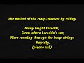 The Ballad of the Harp-Weaver Poem Edna Millay words A Christmas story house miracle not Johnny Cash