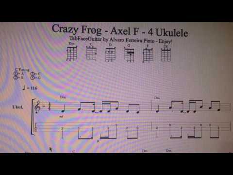 Crazy Frog  - Axel F -  4 Ukulele by TabFaceGuitar   Enjoy!