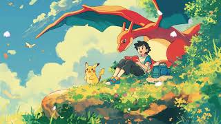 Charizard & Pikachu Cozy Hill Lofi 🔥🌿 Pokémon Ambience for Study, Relax & Sleep
