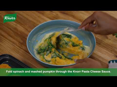 Cook with Knorr: Roasted Whole Butternut Halves with Three Cheese Sauce