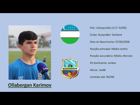 Ollabergan Karimov | 2006 (Uzbekistan | Bunyodkor Tashkent) footage vs Russia U17