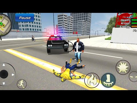 Spider Rope Hero City Police Robot Battle 3d - Flying Spider Android GamePlay HD