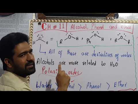 F.Sc, Chemistry, Part-2, Ch#11, Introduction of alcohol, phenol and ethers