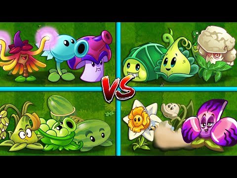 Random 4 Team Plants Battlez PvZ 2 - Who Will Win?