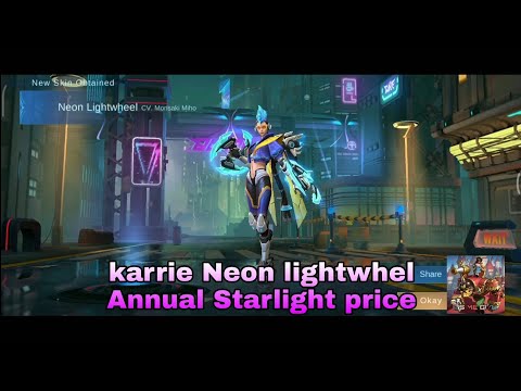 Karrie Neon lightwheel annual starlight skin 2020 price#mlbb #karrieneonlighwheel #annualstarlight