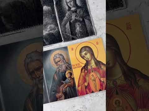 Миниатюра изображения товара Икона Wolves Для защиты детей и материнства с молитвами 5334