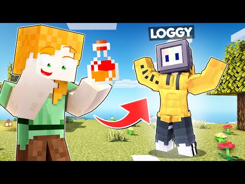 LOGGY BECOMES 100% STRONG WITH THIS POTION | MINECRAFT