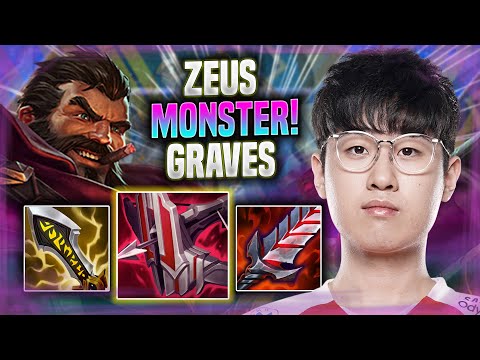 ZEUS IS A MONSTER WITH GRAVES! - T1 Zeus Plays Graves TOP vs Yone! | Preseason 2022