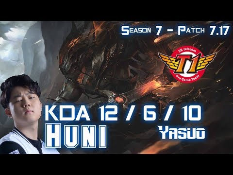 SKT T1 Huni YASUO vs TRUNDLE Top - Patch 7.17 KR Ranked