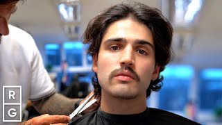 No FADES! Modern Mullet to a Classic SCISSOR & RAZOR Medium Length Cut