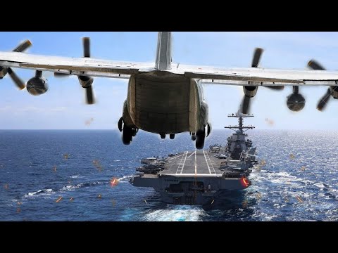 El avión más GRANDE que JAMÁS haya ATERRIZADO en un portaaviones