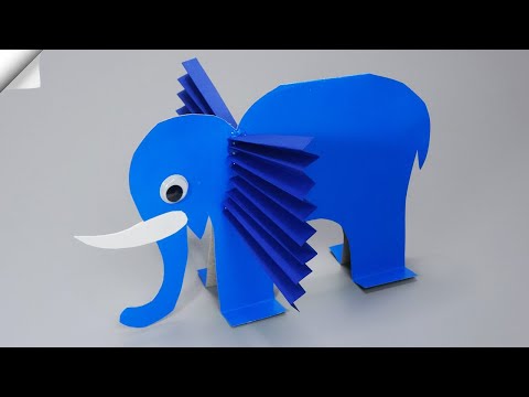Funny Elephant Moving paper TOYS Easy paper crafts