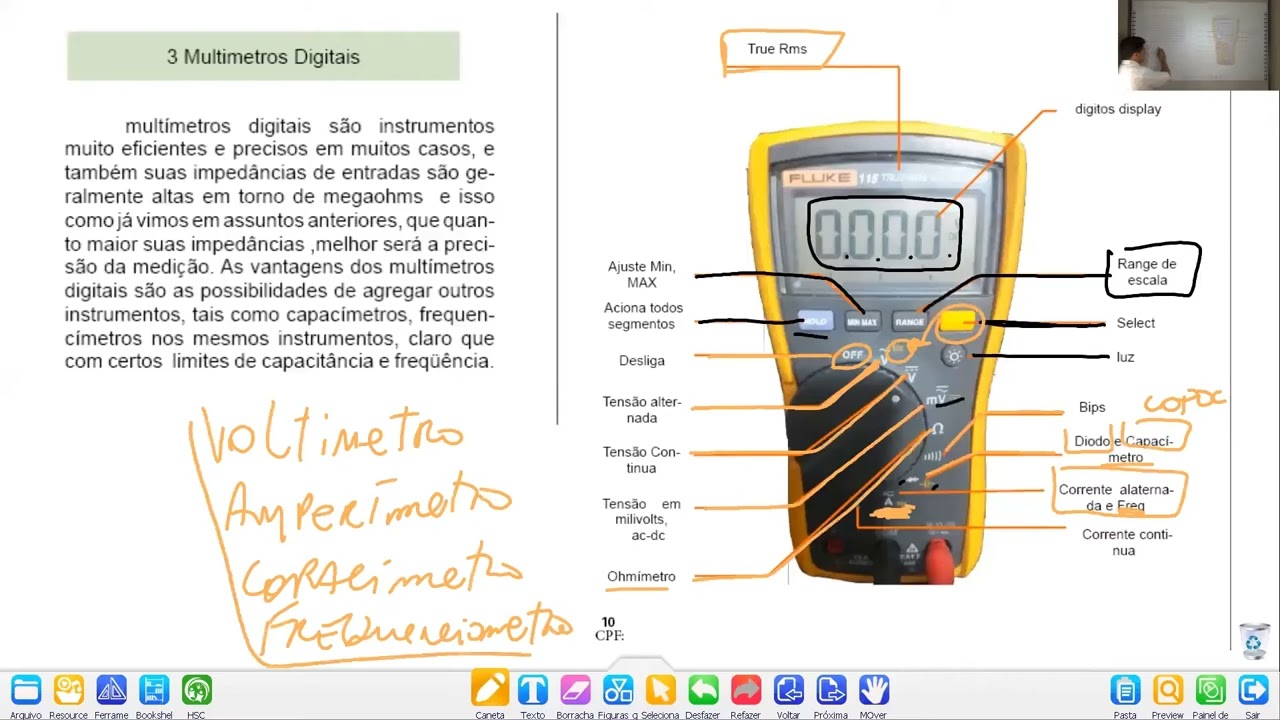 Aula 3  Multímetro Analógico e Digital