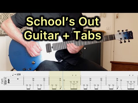 School's Out Guitar Riff with Tabs