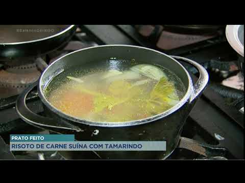 PRATO FEITO: RISOTO DE CARNE SUÍNA COM TAMARINDO