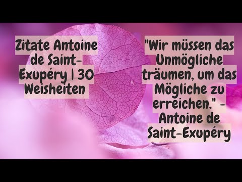 Antoine de Saint Exupéry | Die besten Zitate zur Inspiration