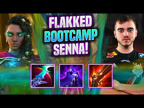 FLAKKED IS A BEAST WITH SENNA IN KOREA BOOTCAMP! - G2 Flakked Plays Senna ADC vs Leona! |