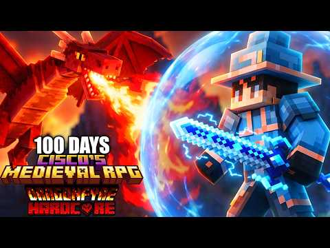 I Survived 100 Days as a LIGHTNING MAGE in Cisco’s Medieval RPG DragonFyre Minecraft Hardcore!