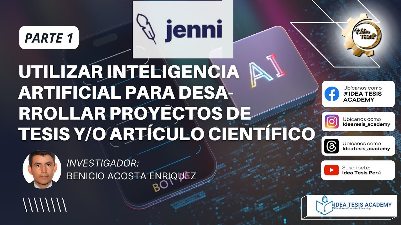 Utiliza INTELIGENCIA ARTIFICIAL para desarrollar proyectos de Tesis y Artículos Científicos -JenniAI