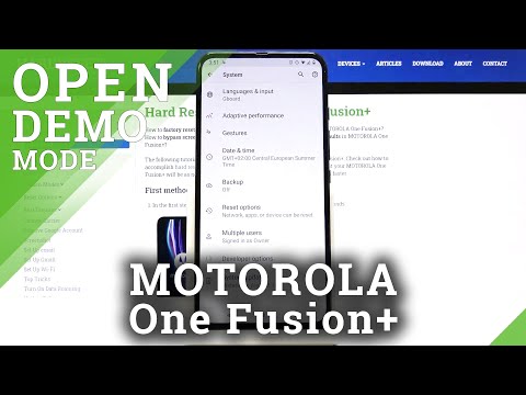 How to Activate Demo Mode in MOTOROLA One Fusion+ - Demonstration Mode