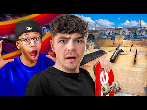 AB tries Skateboarding & links up with Max Khadar!