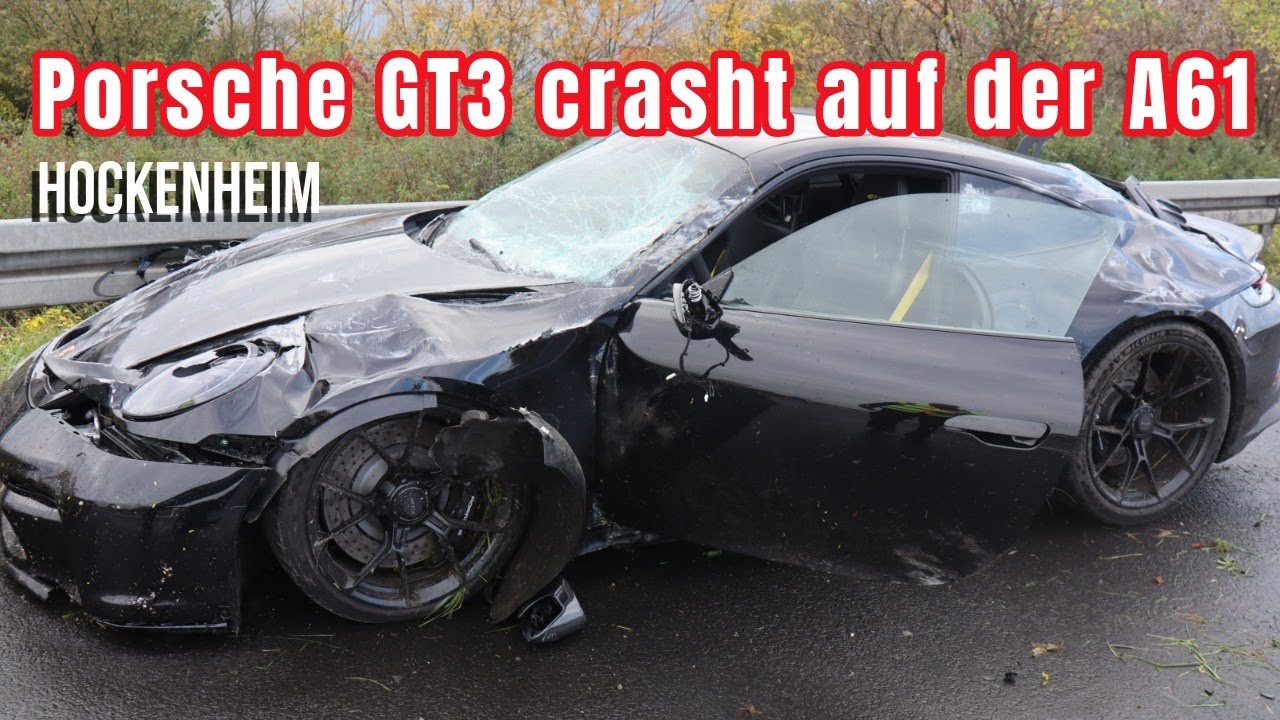 Porsche prallt  gegen Leitplanke – Sachschaden von 210.000 Euro, Fahrer glücklicherweise unverletzt