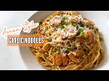 Asian Style Garlic Noodles With Shrimp