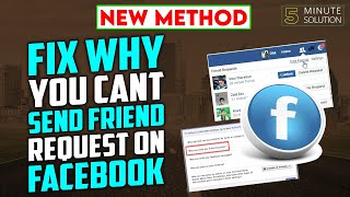 How to fix why you cant send friend request on facebook 2023