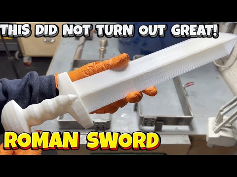Turning 3D Print PLA into Aluminium Bronze - Roman Sword 🗡️ - Molten Metal - Let's Cook! FAIL?