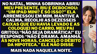 No Natal, minha sobrinha abriu meu presente, riu e disse: “Um iPad Mini? Só isso?” Eu congelei.