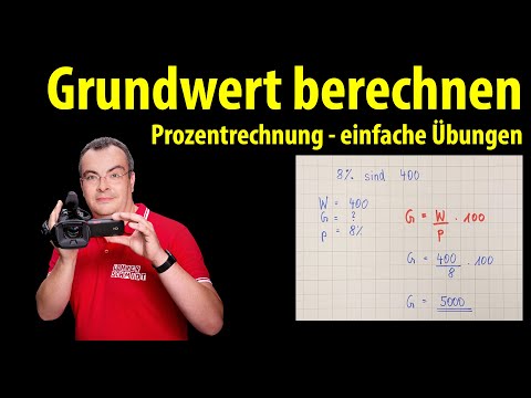 Calculating base value - simple exercises | Percentage calculation - Lehrerschmidt