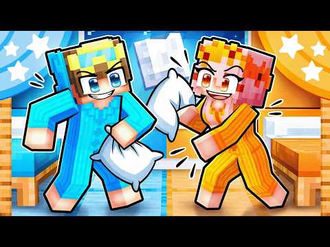 Nico & Mia SLEEPOVER In Minecraft?!