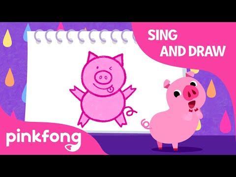 Draw a Baby Piggy and Did You Ever See My Tail? | Sing and Draw | Pinkfong Songs for Children