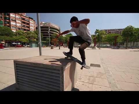 Axel Serrat longboarding in Barcelona in the ENNUI ankle Guards